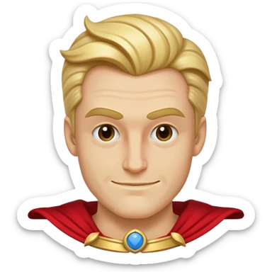 Homelander with a smug grin meme face sticker