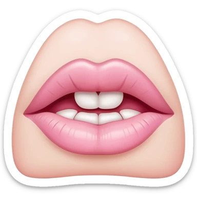 Pale Pink kiss sticker