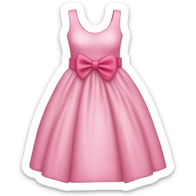 Pink dress with bow sticker