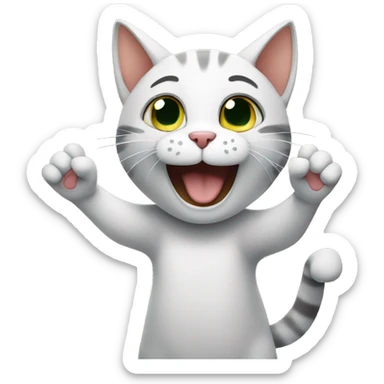 Cat clapping sticker