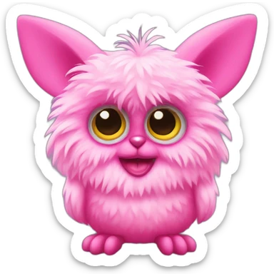 Pink Furby sticker
