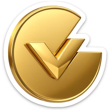 Gold Verified checkmark for social media sticker