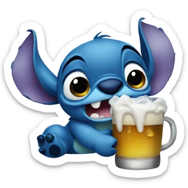 Stitch drinking sticker