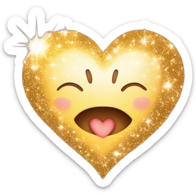 heart with sparkle sticker