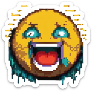 animated emoji with expressive face, mouth open, eyes wide, with the word 'LIES' in bold, energetic lettering, vibrant colors, dynamic motion lines sticker