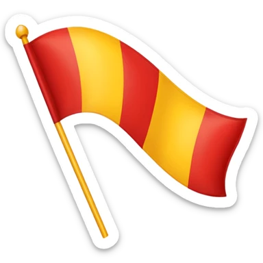 yellow and red flag 2 vertical stripes sticker