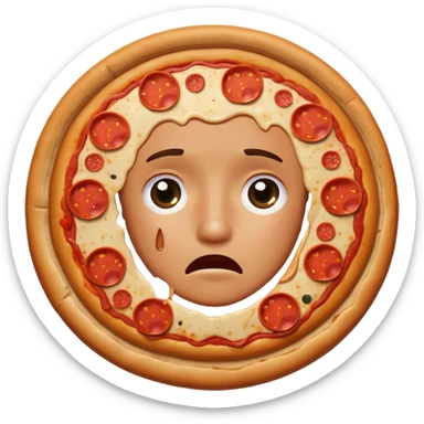 crying for pepperoni pizza sticker