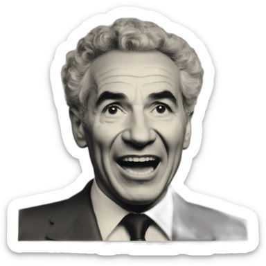 Aldo Moro shouting sticker