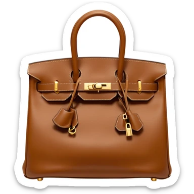 hermes birkin brown bag gold hardware sticker