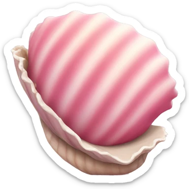 pink shell sticker
