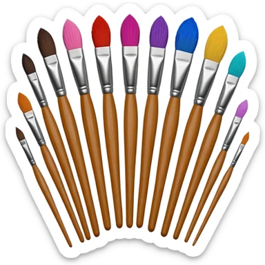 artist brushes sticker