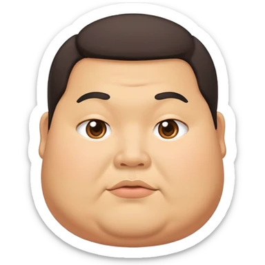 Asian chubby guy sticker