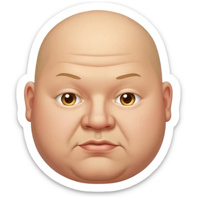 Fat bald man sticker