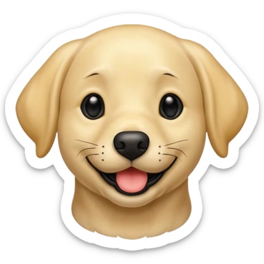 Yellow Labrador smiling  sticker