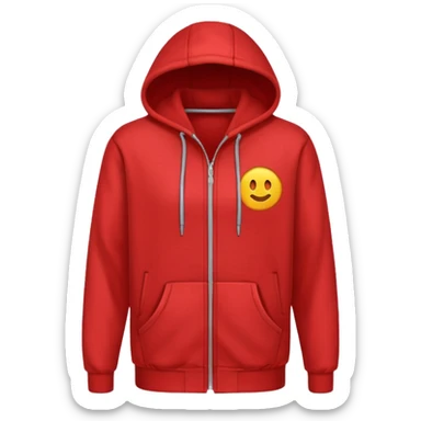 Red hoodie jacket sticker