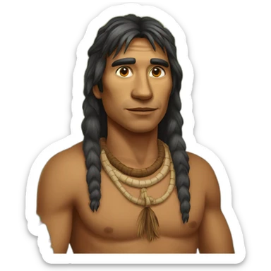 indigena de la amazonia,men sticker