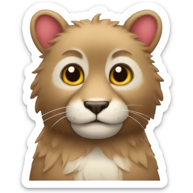 Animal  con un corazón  sticker