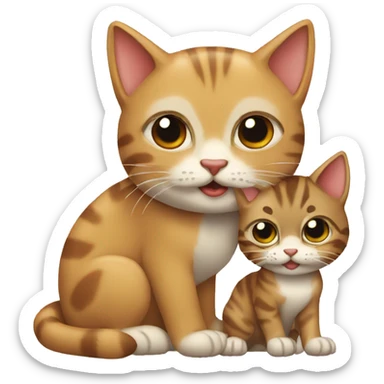 gato y rana sticker