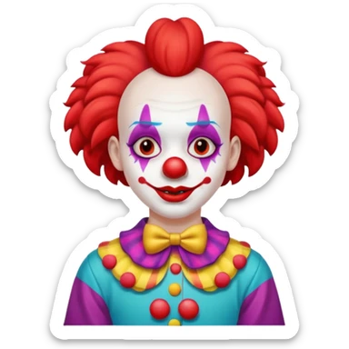 black skater clown sticker
