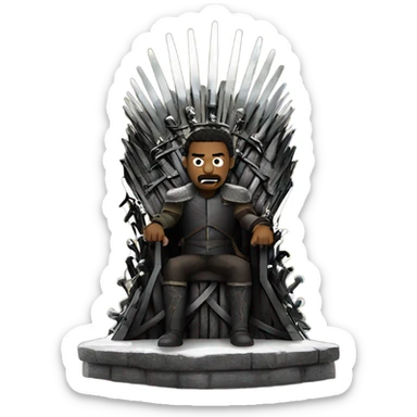 Animated iron throne  sticker