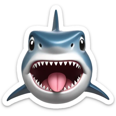 Shark blowing a kiss sticker