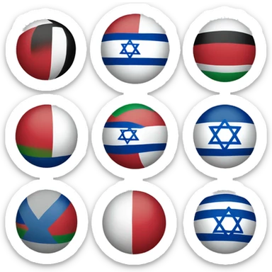 Israel Flag Orb sticker