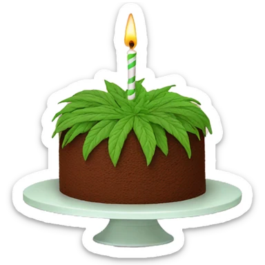 weed birthday cake sticker