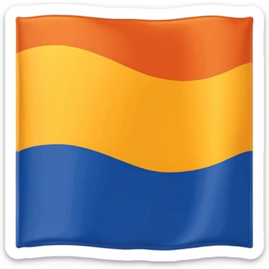 a flag with these colours : 🧡💛🤍🩵💙 from up to down sticker
