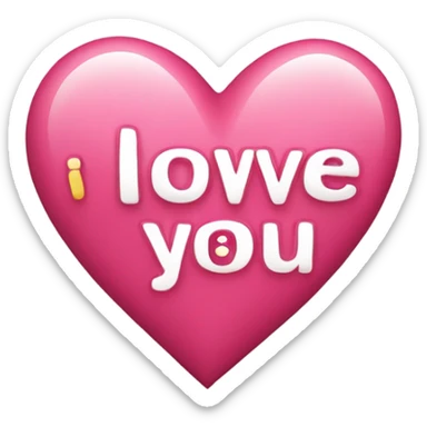 Heart with I love you sticker