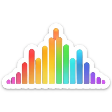 full black audio spectrum, the spectrum is white sticker