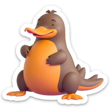 platypus farting sticker