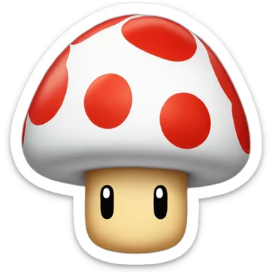 mario mushroom sticker