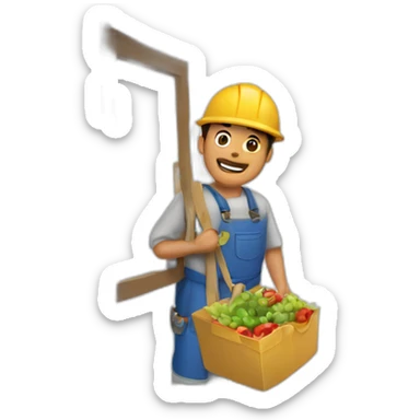 Vendedor tocando una puerta sticker