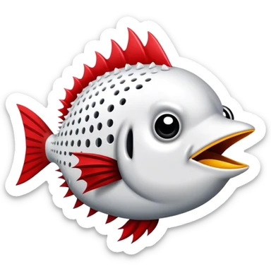 Arizona Cardinals BlowFish with Spikes sticker