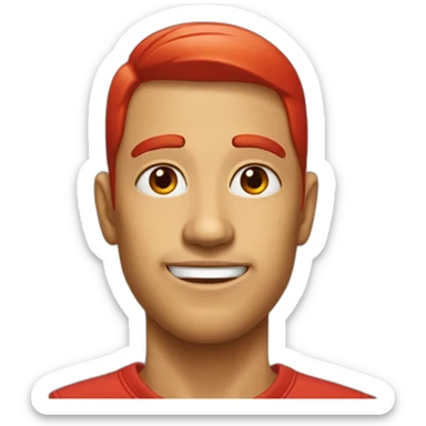 red mark on face emoji sticker