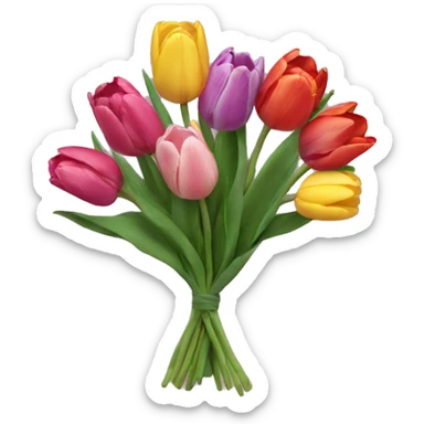 Tulip bouquet sticker