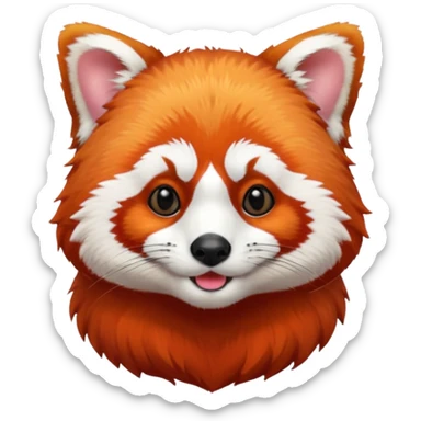 Panda vermelho só a cabeça  sticker