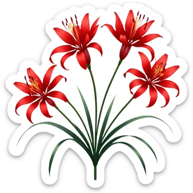 Red spider lily sticker