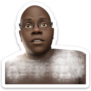 boy with glasses staring ahead sticker