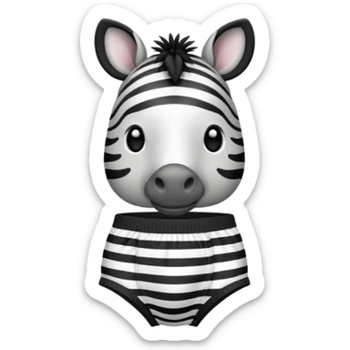 zebra in underwear sticker