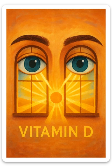 gli occhi sono la finestra da cui entra la vitamina d sticker