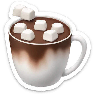 Hot chocolate with marshmallows  sticker
