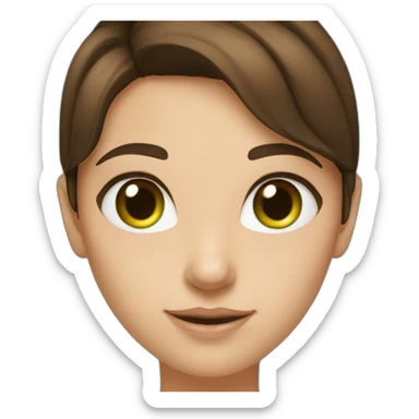 slickbrownhair-greeneyes-girl sticker