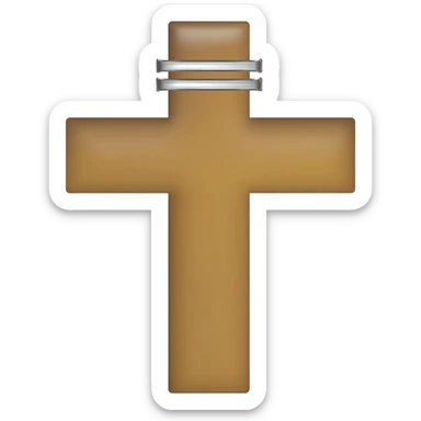 cross with 3 lines on top emoji sticker