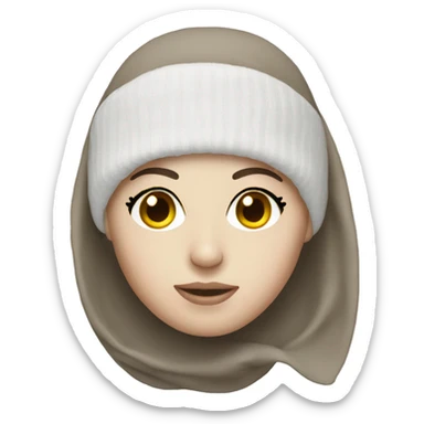 White girl with a ski mask sticker