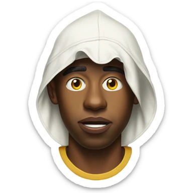 Tyler the creator with his CHROMAKOPIA mask on his head sticker