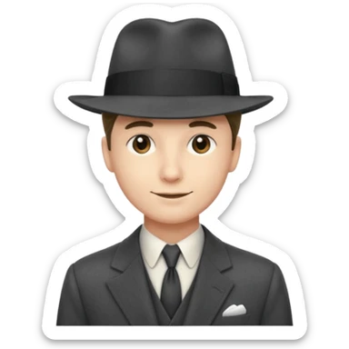 A person wearing a 1940s suit sticker