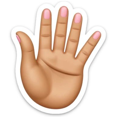 A 3D emoji in iOS emoji aesthetic style of a hand making the “shaka” gesture, with thumb and pinky extended outward and other fingers folded in, cheerful expression, clean white background, glossy Apple-style design
 sticker