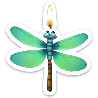 dragonfly, soya, candle  sticker