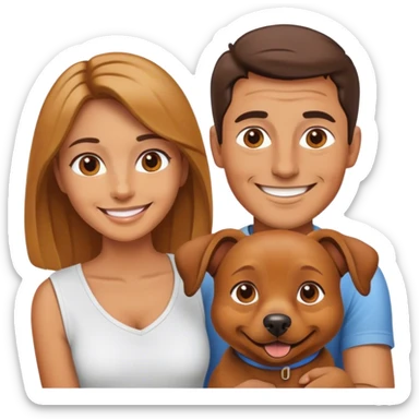 mum dad dog sticker
